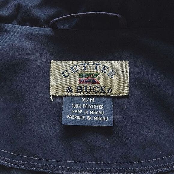 Vtg Cutter & Buck soft shell navy zip up golf windbreaker jacket - Picture 6 of 13